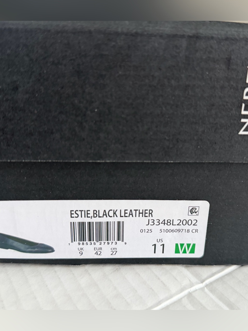 Naturalizer Women's Estie Square Toe Ballet Flats black leather Size 11 Wide NEW - Picture 9 of 9